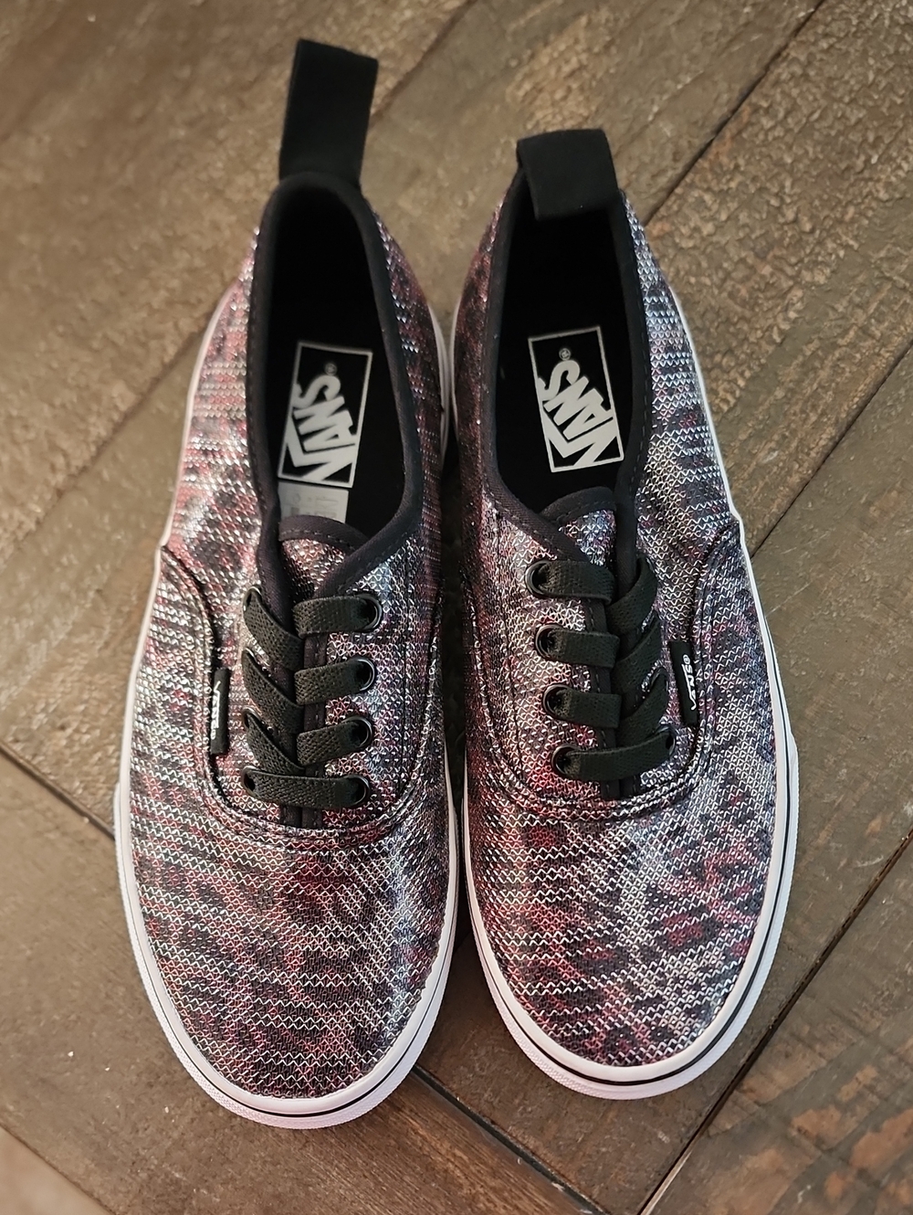 Vans Low-Top Kids Metallic Sneakers, NWOT
